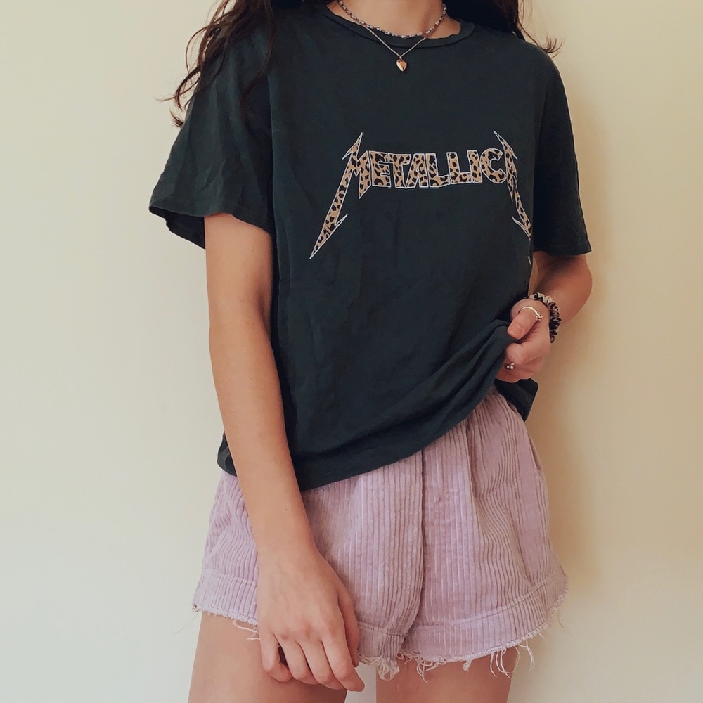 Cheetah Print Metallica Tee